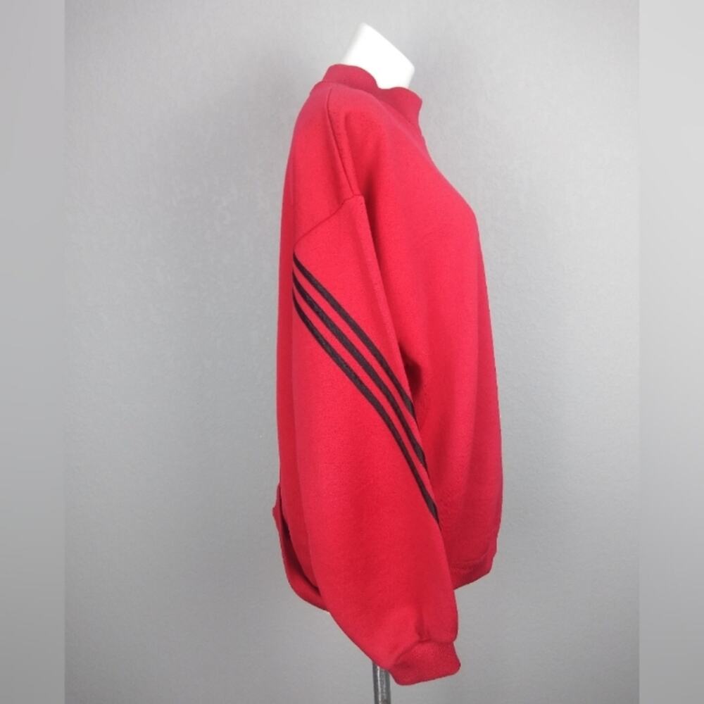 Vintage Adidas Logo Embroidered Mock Neck Sweatshirt Size Large - Picture 3 of 16